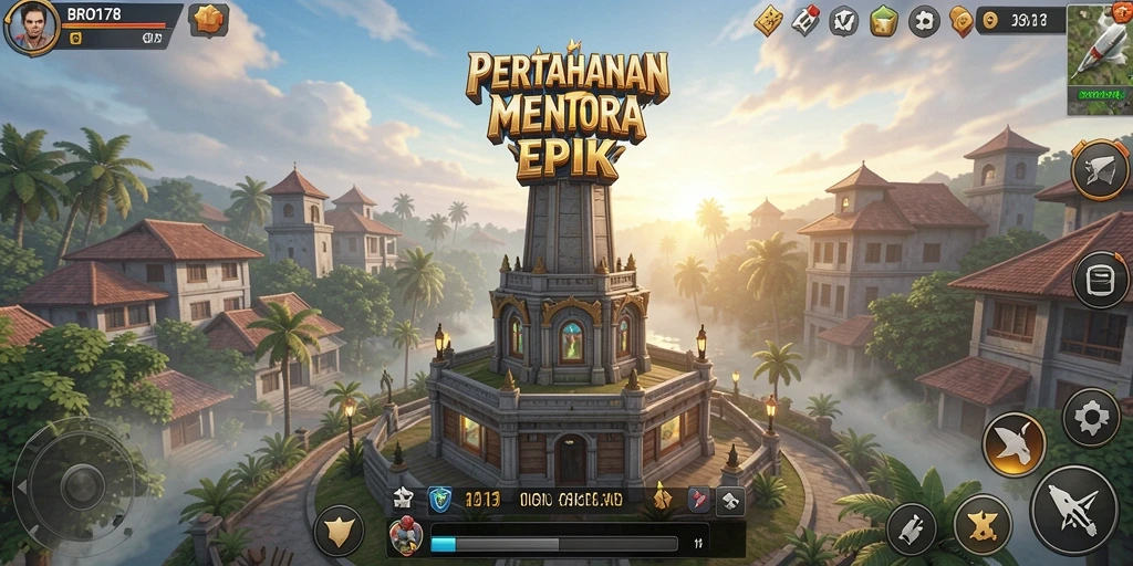 Tampilan gameplay BRO178 yang mendebarkan dalam pertahanan menara.