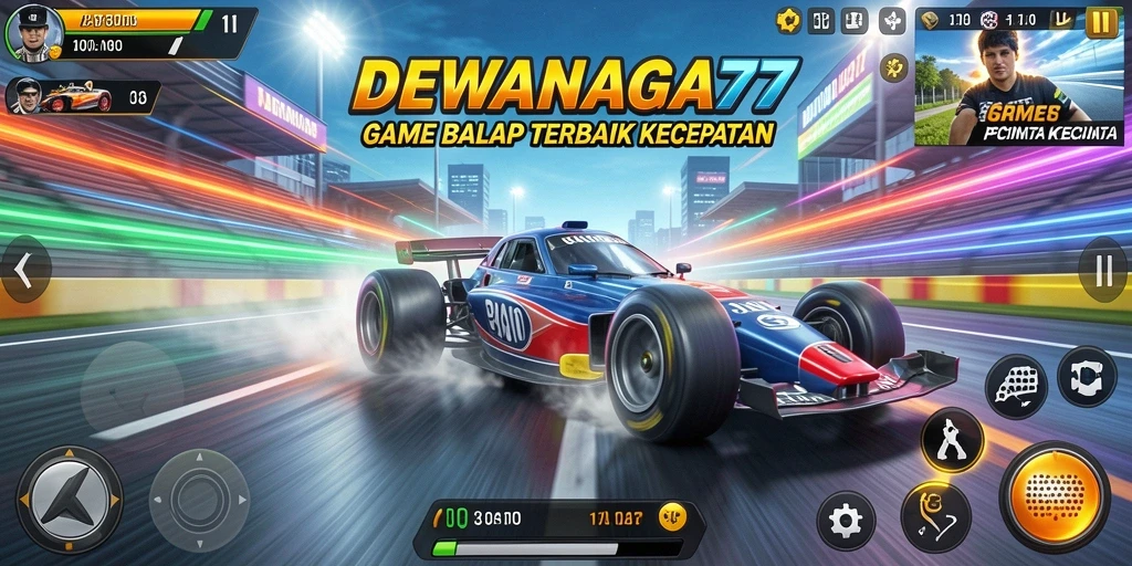 Tampilan gameplay memukau dari balapan DEWANAGA77 yang seru dan kompetitif.