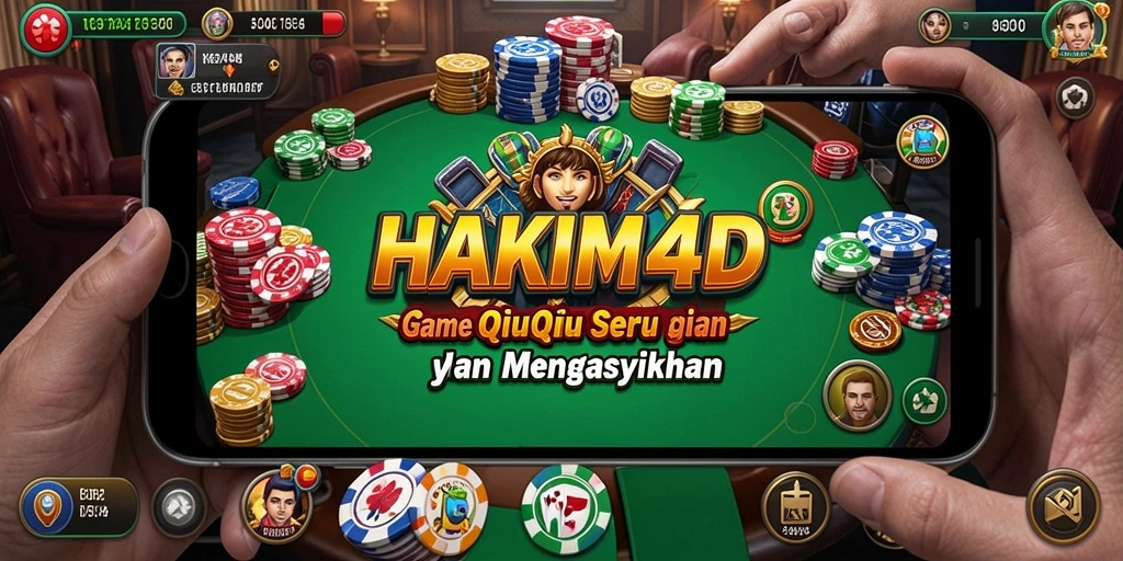 Screenshot gameplay HAKIM4D menunjukkan aksi QiuQiu yang seru.