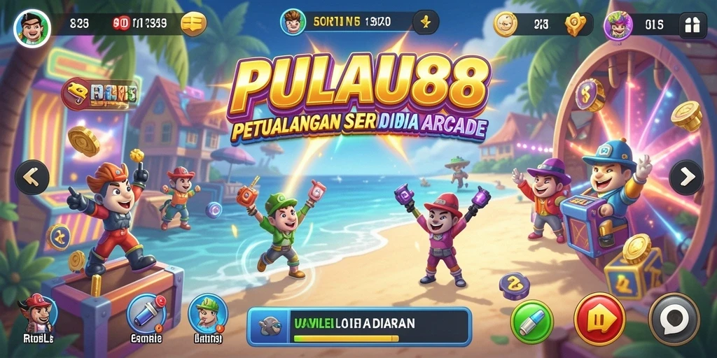 Screenshot gameplay PULAU88 yang penuh aksi dan warna.