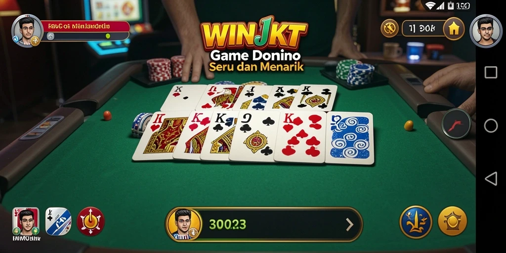 Tampilan gameplay seru dalam permainan Domino WINJKT.